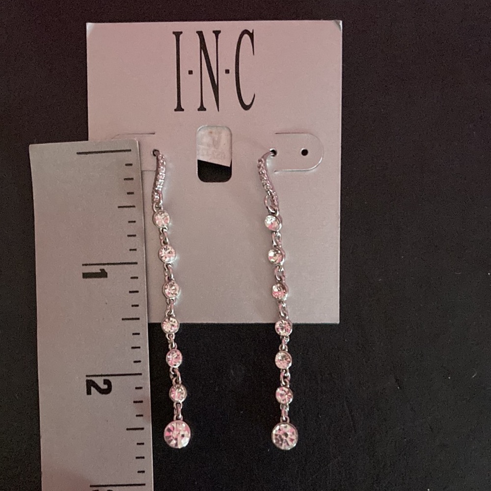 INC Dangling Rhinestone Earrings - Picture 4 of 5